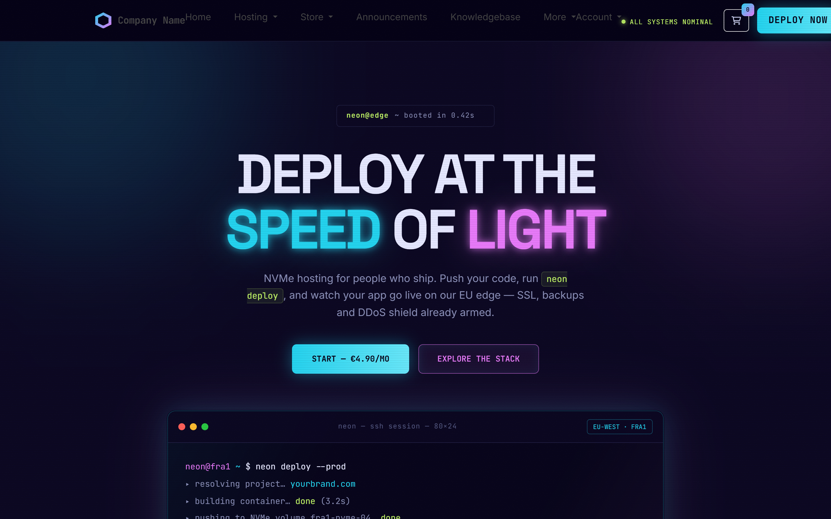 Neon — WHMCS Theme