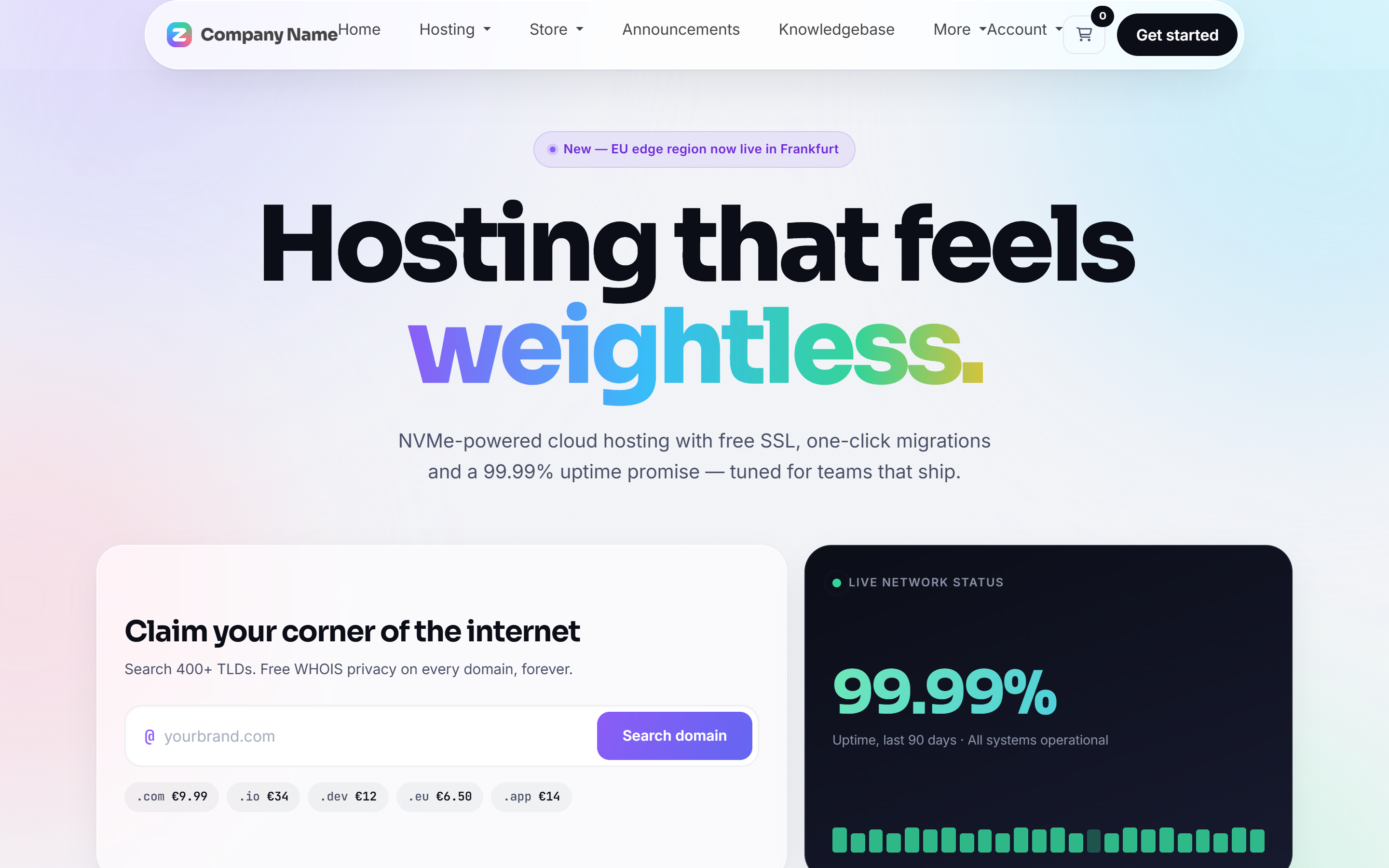 Zenith — WHMCS Theme
